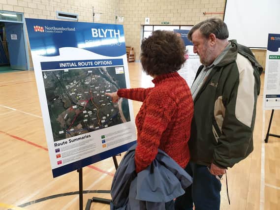 Members of the public at one of the Blyth relief road consultation sessions.