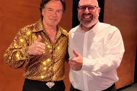 Cullercoats Crescent Club Secretary Jamie Baker with Gary Ryan in Sunderland this week.