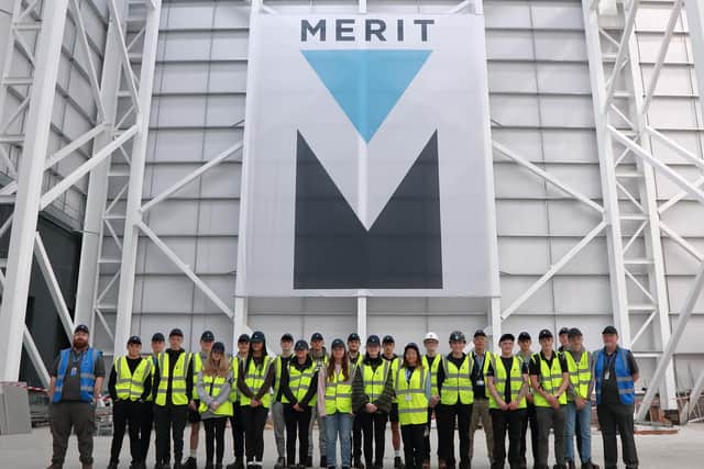 Merit’s new engineering apprentices at their Cramlington site. (Photo by Merit)