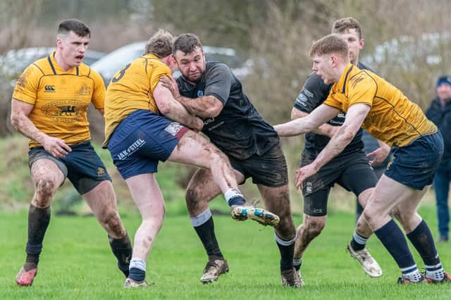 Berwick gained a valuable five points when they held on for the win against Gordonians. Picture: Stuart Fenwick