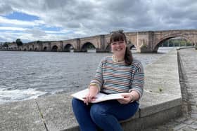 Katie Chappell beside Berwick Old Bridge. Picture by Cameron Robertson.