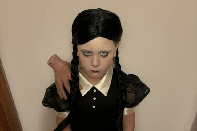 Picture submitted by Emma Ayre - Isabella Ayre as Wednesday Addams.