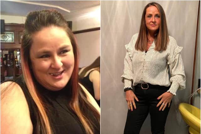 Lesley Chappell, from Berwick, has lost over eight stone in weight.