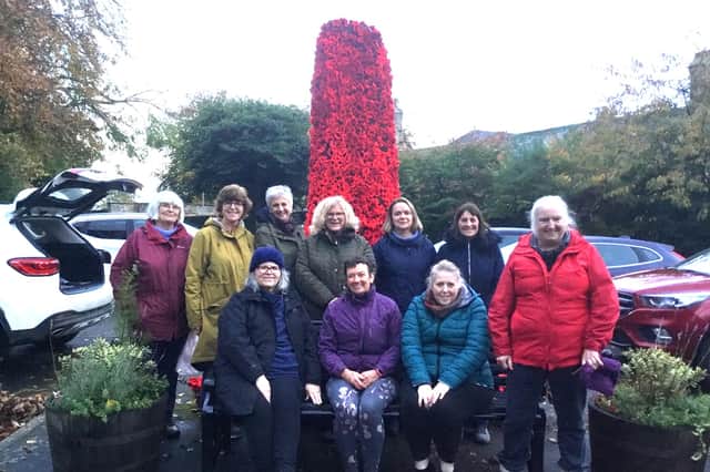 Volunteers involved in the Longhoughton poppy cascade project.