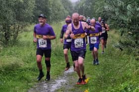 'Hirsties' take part in the Fell 'Em Doon event in the pouring rain. Picture: Ashington Hirst Running Club