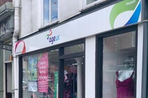 The Age UK shop in Newgate Street, Morpeth, is urging people to continue supporting the appeal.