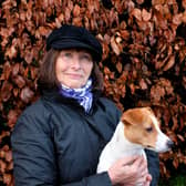 Pam Clouston receives an MBE for services to the local community. She is pictured at her Rothbury home with her dog, Riley.