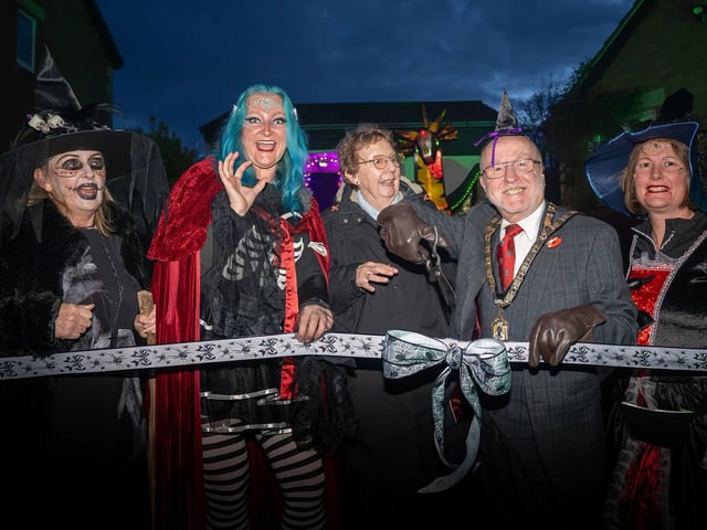 Alnwick Town Mayor Geoff Watson officially opened the display.