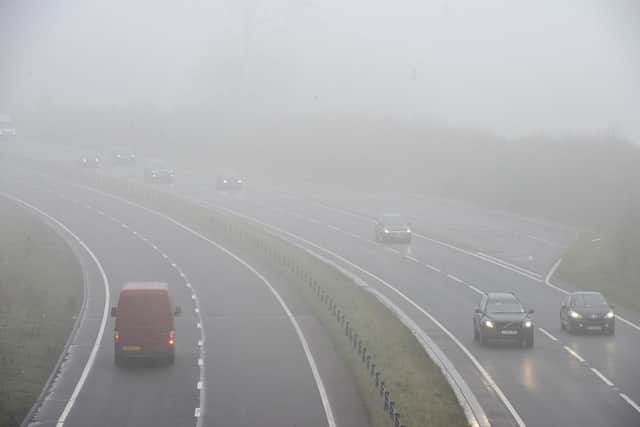 Fog on the A1.