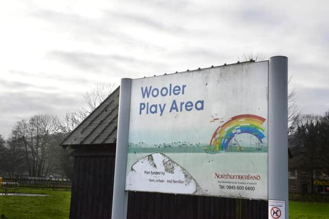 The play area in Scott's Park, Wooler.