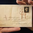 The envelope was posted to Wm Blenkinsop Esquire, B I Works, Bedlington, Nr. Morpeth. (Photo by Sotheby's)