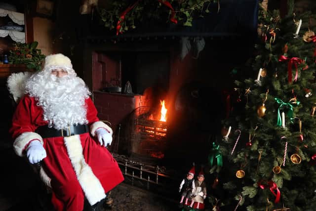 Father Christmas will be sitting in a fully-decorated cottage at the open air museum.