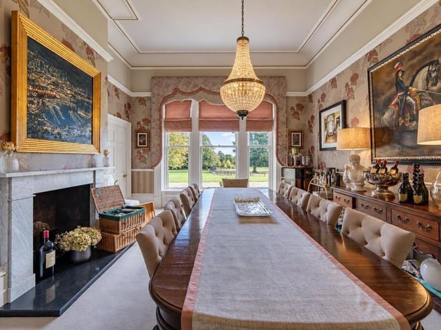 A separate dining room provides a refined setting for formal entertaining.