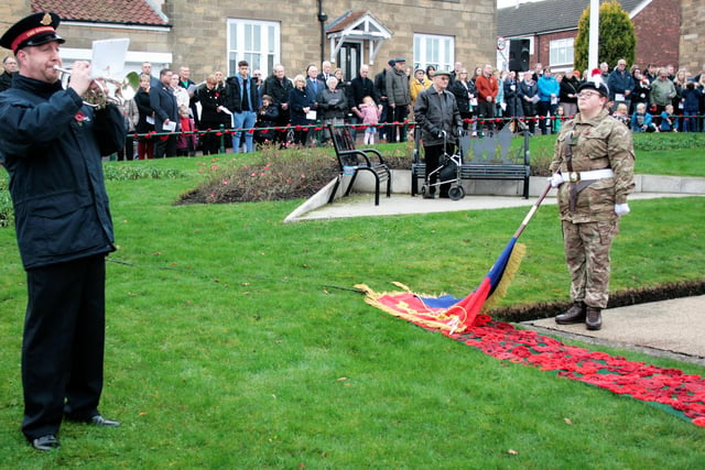 The Last Post is played at the Remembrance Service held in Bedlington on Sunday.