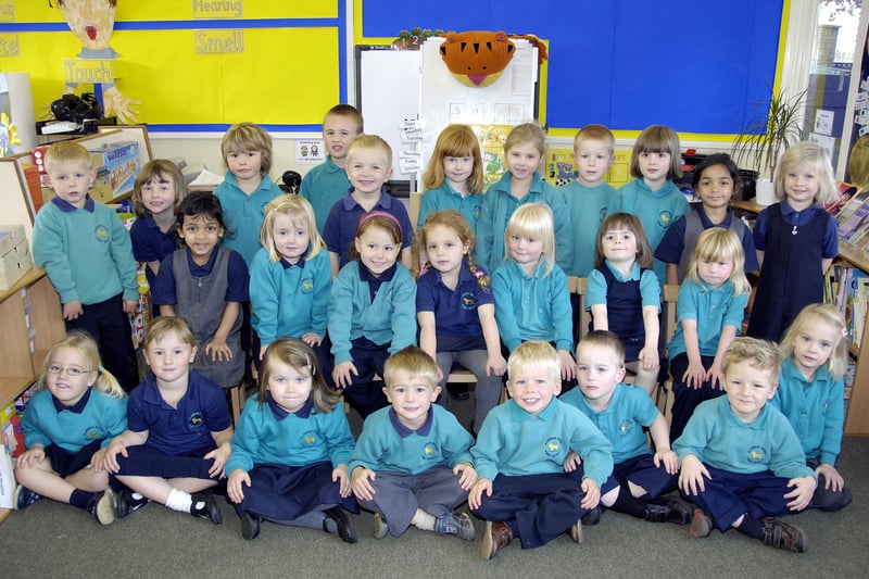 New starters at Alnwick South First School in September 2007.