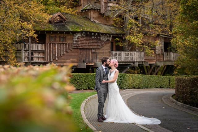 The Alnwick Garden has been named the most romantic wedding venue in the north of England.