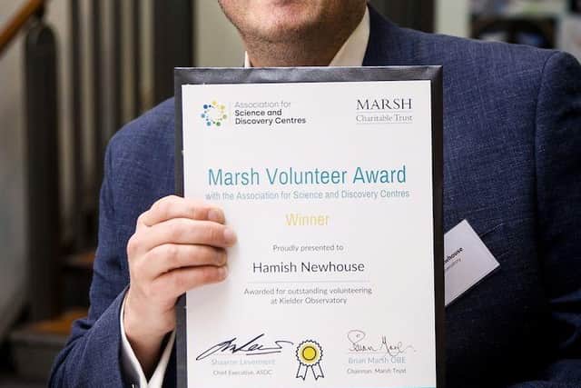 National volunteer award for inspirational Hamish