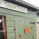 The community share shed allows people in need to collect food without seeing anyone face to face.