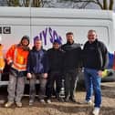 The Northumbria Flooring & Furniture team with Nick Knowles, of DIY SOS.