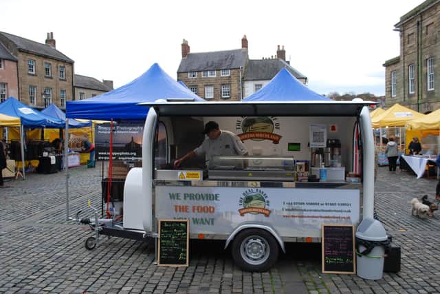 The Real Taste of Northumberland at Alnwick market.