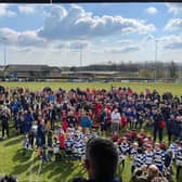 Hundreds of children took part in the annual Alnwick Minis and Juniors Rugby Festival. Picture: Tim Mather