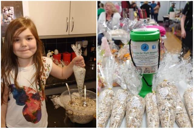 Ella, aged six, is selling her ecofriendly reindeer food for £1 per bag to raise funds for Blyth Wildlife Rescue.