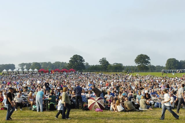 Picture memories from the 2008 Jools Holland gig in the Pastures, Alnwick, beneath the imposing Alnwick Castle.