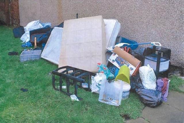 The waste was dumped on a residential street in Blyth. (Photo by Northumberland County Council)