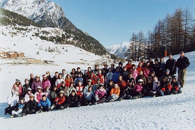Ponteland Middle School pupils and staff during the ski trip to the resort of Crest Voland in the French Alps in 2011.
