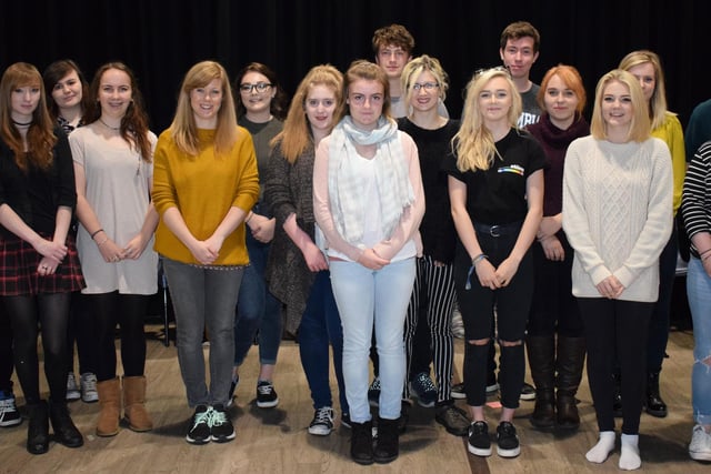 A-Level drama and theatre studies students from the Duchess's Community High School in Alnwick.