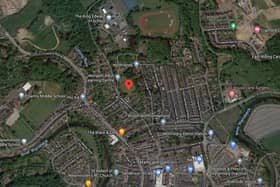The site where the 18 flats are proposed to the south of King Edward VI High School in Morpeth. Picture from Google.