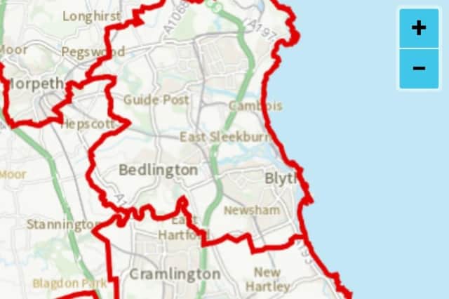 The proposed changes to the boundaries around Blyth.