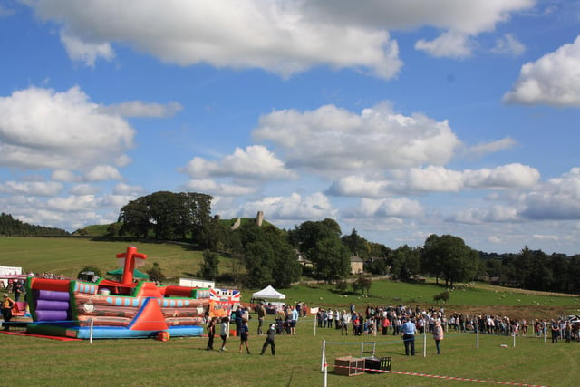 A bouncy castle was part of the entertainment on offer.