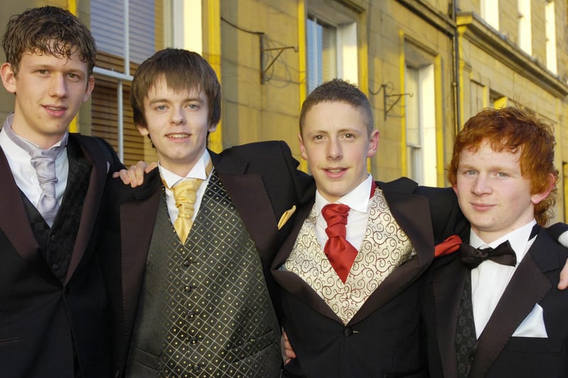 Year 11 students from Coquet High School, Amble, all set for their prom at the White Swan Hotel, Alnwick, in 2008.