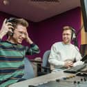 Callum (left) and James produce one of the most successful independently produced podcasts about Eurovision. (Photo by University of Sunderland)