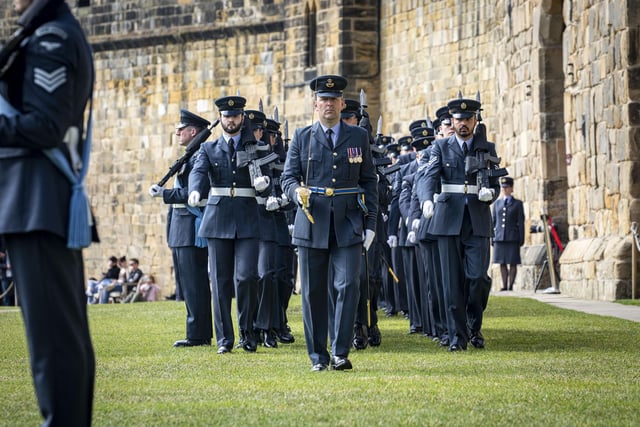 A parade was held at Alnwick Castle to celebrate the 19 Squadron and 20 Squadron numberplates being awarded.