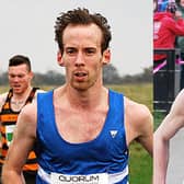 Mark Snowball, first Harrier home in the North Tyneside 10k, and Scott Beattie, who set a new PB for the 10,000m in California.
