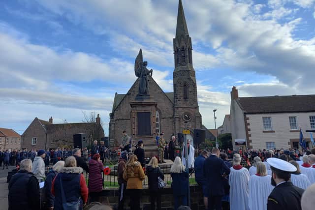 The two-minute silence at the Berwick war memorial in November 2025.