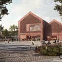A CGI image of what the exterior of the new Blyth cultural hub will look like. Photo: Northumberland County Council.