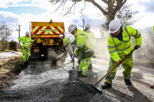 Road improvement works have been continuing in Northumberland