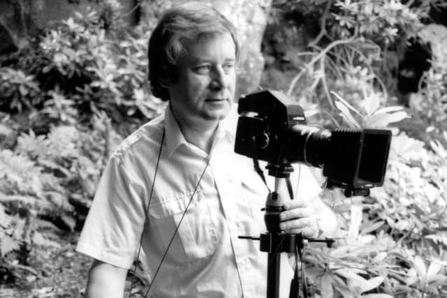 Duncan Elson at work with his camera in the 1980s.
