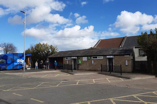 Wooler public toilets and bus station.