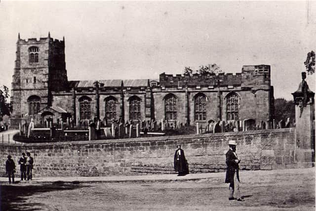 St Michael's Church, Alnwick, around 1860.