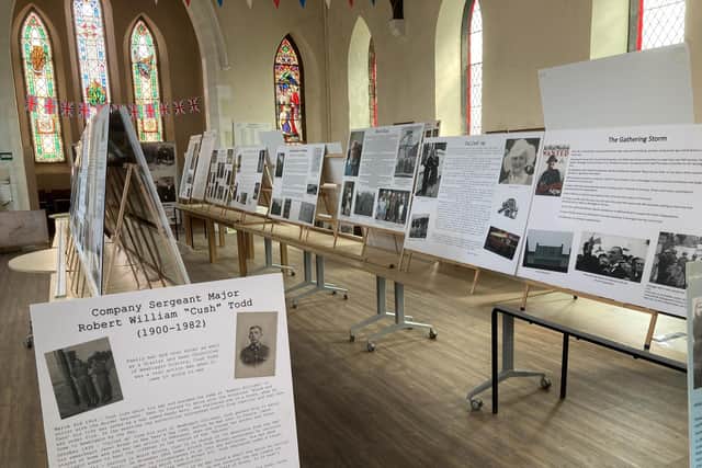 An exhibition of some of the research done as part of the project. (Photo by Newbiggin-by-the-Sea Genealogy Project)
