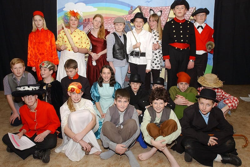 Pupils from Belford Middle School perform Dick Whittington for their Christmas play in December 2004.
