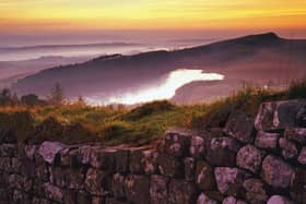 Hadrian's Wall and Crag Lough.