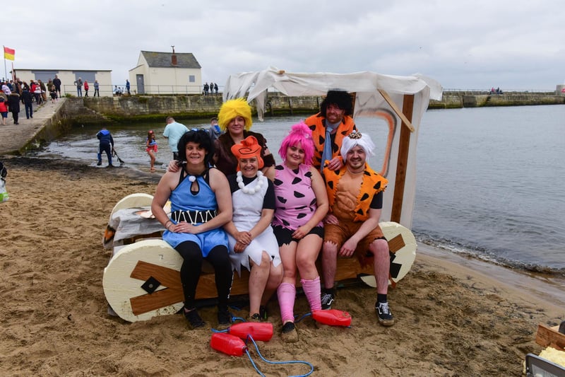 The Flintstones team won a certificate for being the Best Dressed Raft - and quite right too!
