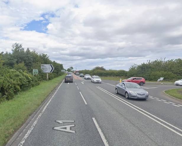 Th A1 between Morpeth and Alnwick.