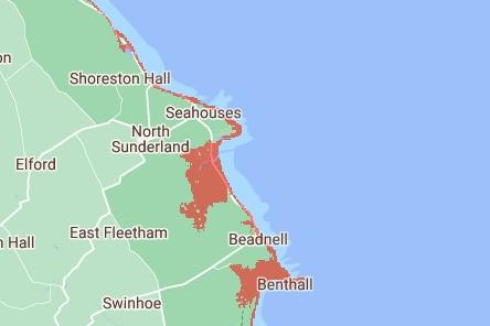 By 2050, the coastline at Seahouses, North Sunderland and Beadnell will be hit by the rising sea level.