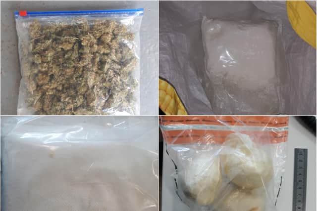 Some of the drugs seized in a crackdown on drugs crime across Northumberland.